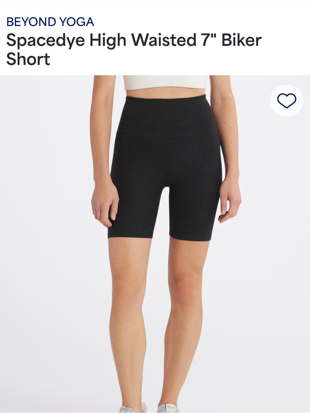 Beyond Yoga Gabriela Spacedye High Waisted 7” Biker Shorts Black, Size XL
